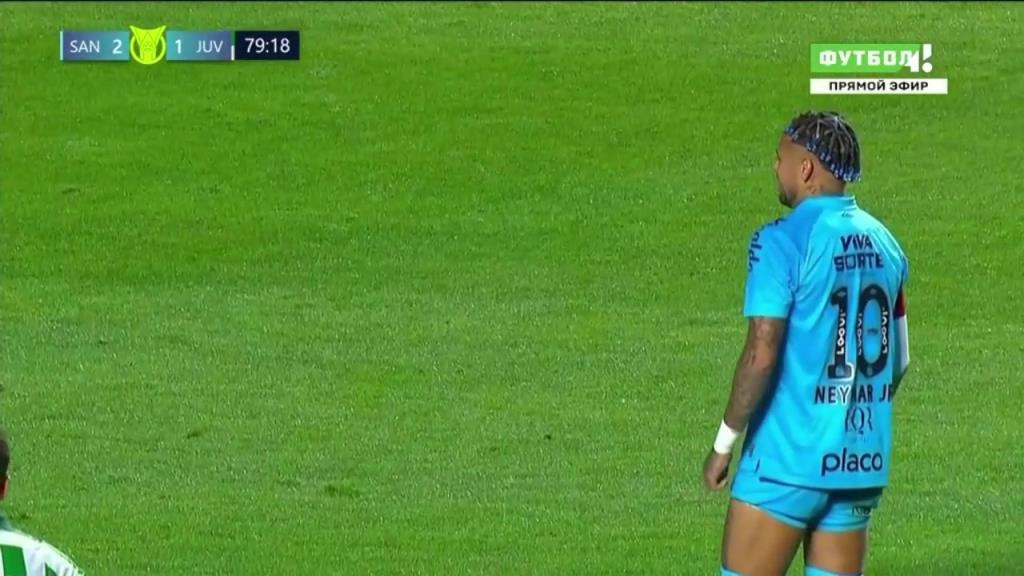 内马尔主罚点射破门梅开二度！桑托斯3-1领先尤文图德！