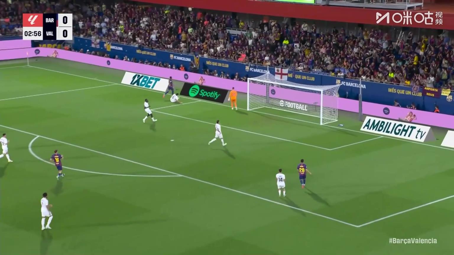 【集锦】西甲-拉菲尼亚费尔明莱万三人双响 巴萨6-0瓦伦暂升第2